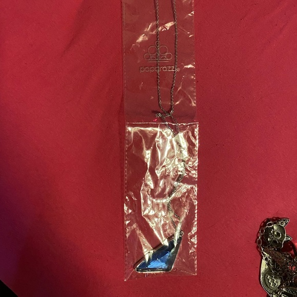 Paparazzi Blue Pendant Necklace with Chain Mail Earrings 🐼🐼🐼 - Picture 11 of 11